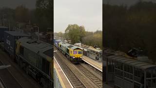 Train at Alfreton 81124 LeedsSouthampton intermodal at SPEED [upl. by Lledrev635]