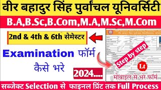 Vbspu examination form 2024Vbspu examination form 2024 kaise bhare Vbspu sem exam form 2024 [upl. by Daeriam]