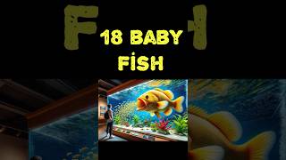 Yellow cichlid fish giving birth to 18 baby fish 🐠😍 fish fishing chichlid cichlid [upl. by Cart]