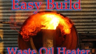 Shed heater easy Build powerful output on waste oil [upl. by Eittah649]