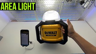 DeWALT 20V Area Work Light DCL074 Review with App Walkthrough [upl. by Rodoeht880]