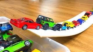 A lot of cars runs on a slope Slope driving test 6 [upl. by Eldreda490]