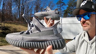 YEEZY 350 V2  Steel Grey  Are They Corny [upl. by Aridnere]