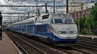 Gare du Vert de Maisons  RER D TGV Lyria TER Intercités Thello [upl. by Fara]