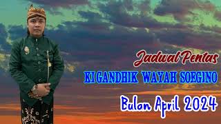 Jadwal Bulan April 2024 Ki Gandhik Wayah Soegino [upl. by Suanne]