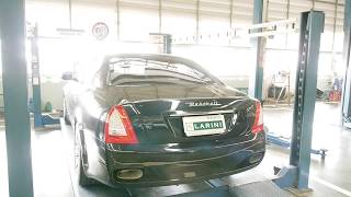 Larini Spec Maserati Quattroporte S2 42  Static and Launch Exhaust [upl. by Nella404]