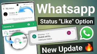 whatsapp new update  whatsapp status reaction new feature  whatsapp status like button update [upl. by Kcarb]