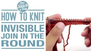 How to Knit An Invisible Join in the Round [upl. by Janyte]