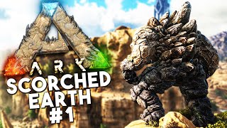 ARK Scorched Earth DLC Episode 1 DEATH WORM GOLEM WYVERN DRAGONS Ark Survival Evolved [upl. by Alene886]