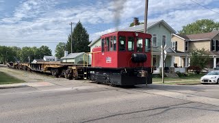 Rarest Train In Ohio Dupps Railroad Tiny Locomotive Struggles amp Pulls Giant Freight Cars Part 2 [upl. by Sotsirhc649]