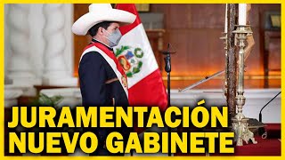 Pedro Castillo toma juramento al nuevo Gabinete Ministerial esta tarde [upl. by Anerom]