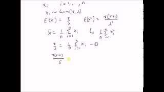 Moment method estimation Gamma distribution [upl. by Ideih]