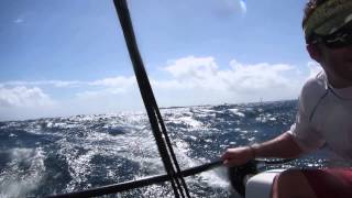 Daring Solo Hobie Cat Atlantic Crossing [upl. by Annail]