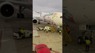 Hello Kitty themed plane at EVA Air Cutest inaugural flight party ever 😭 shorts hellokitty [upl. by Birkett]