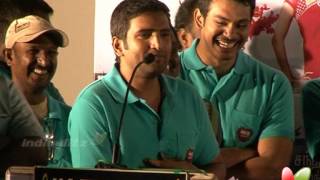 Santhanam shares his working experience with power star  Kanna Laddu Thinna Aasaiya  Audio Launch [upl. by Nerita850]