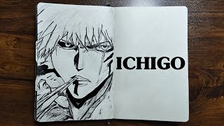 Drawing ICHIGO KUROSAKI いちご  Bleach [upl. by Kir]