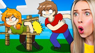 Reacting to The Adventures of Alex and Steve Minecraft Animations Minecraft Pranks [upl. by Davine]