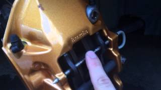 Nissan GTR R35 brake caliper pin noise [upl. by Irap]