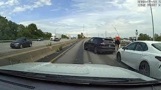 Dashcam shows police pursuit before shootout with Columbus police [upl. by Namyw15]