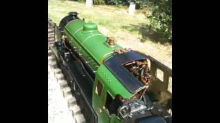 35quot inch gauge Schools Class locomotive at Harlington Locomotove Society [upl. by Yelknirb]