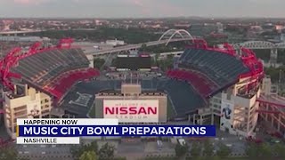 Preparations underway for TransPerfect Music City Bowl [upl. by Odrautse563]