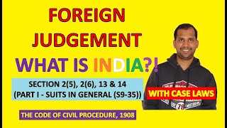 Foreign Judgement under CPC  Section 25 26 13 amp 14 of CPC  Code of Civil Procedure 1908 [upl. by Felicdad]