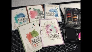 TUTO Cartes Facile Simple et Rapide MEILLEURS VOEUX Aquarelle [upl. by Ahsii]