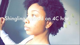 Shingling Method on 4C Natural Hair [upl. by Laehcim]