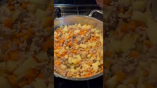 Ground pork with potatoes and carrots [upl. by Beach]