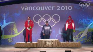 Alpine Skiing Men Super Combined Victory Ceremony  Vancouver 2010 [upl. by Amorita]