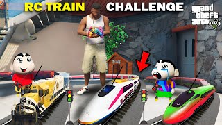 Shinchan Takes on Pinchan in the Craziest RC Train Race Ever [upl. by Retlaw]