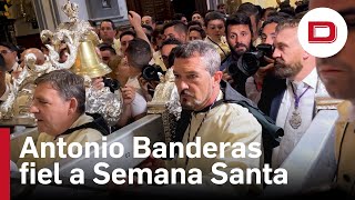 Antonio Banderas fiel a su cita con la Semana Santa malagueña [upl. by Melone]