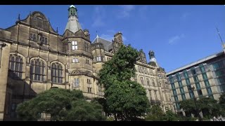 Sheffield city centre Town Hall looking splendid in the sunshine [upl. by Wilber]