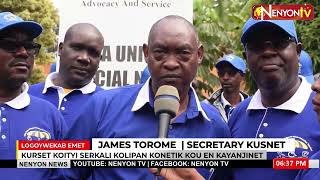 PAY AS AGREED DESPITE THE FAILED FINANCE BILL JAMES TOROME SECRETARY KUSNET [upl. by Bendicty]