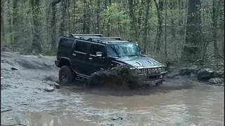 Hummers Getting Muddy in 5 Foot Hole at Rausch Creek  CHO [upl. by Yrnehnhoj]