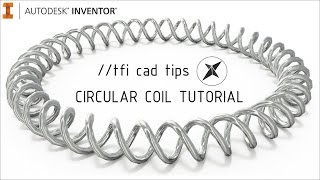 Circular coilspring tutorial  Autodesk Inventor [upl. by Rehpotsyrk845]