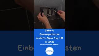 Geberit Einbauspülkasten Kombifix Sigma Typ 108 Tutorial shorts geberit tutorial spülkasten [upl. by Oraneg442]