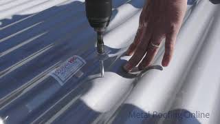 Highlight Clearfix Fasteners drilled into Polycarbonate Roofing Sheets  Metal Roofing Online [upl. by Ailefo]