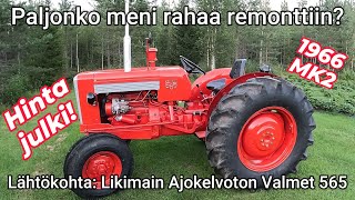 Valmet 565 ISON remontin hintalappu  Paljonko fyrkkaa paloi [upl. by Nwatna]