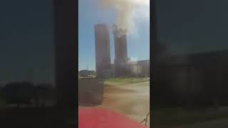 Grain Elevator Explosion in Lake Charles LA Dash Cam Footage November 10 2022 [upl. by Dempsey]