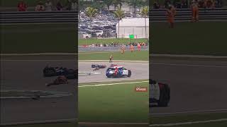 Jack Miller Brad Binder Fabio Quartararo Crash MalaysianGP 🇲🇾💥 🚩MotoGP shorts [upl. by Oona]