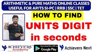 Number System  How to find Units Digit  Arithmetic amp Pure Maths Online Classes [upl. by Sum647]