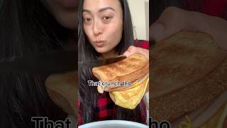 CRUNCHY ham and egg sandwich asmr mukbang crunchy youtubeshorts shorts viral fyp [upl. by Anurb]