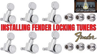 Installing Fender Locking Tuners With Vintage Buttons [upl. by Ivz501]