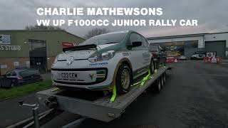 Charlie Mathewson Rallying showed us around his brand new VW UP Rally Car 100cc F1000 J car [upl. by Aurelio]