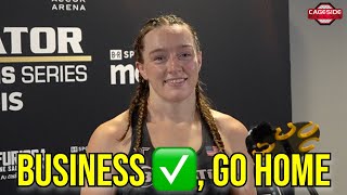 Aspen Ladd Recaps Victory In Paris Plans For PostFight  Bellator Paris [upl. by Caneghem933]