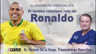 Ronaldo Nazario su tendón rotuliano roto [upl. by Tnattirb]