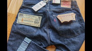 Levis 1947 LVC quotJAPANquot 501 mens jeans measurements after first wash [upl. by Douglass341]