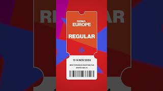 SiGMA Europe 2024  Regular Tickets Out Now 🎟️ shorts [upl. by Gladdie]