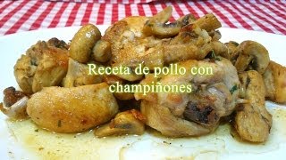 Receta fácil de pollo con champiñones [upl. by Aihtyc]